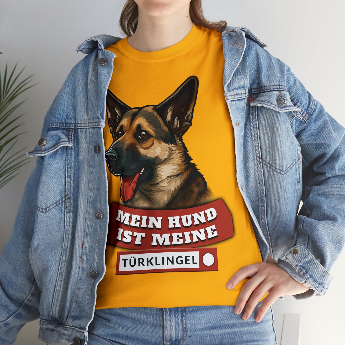 Fun-Shirt - Mein Hund ist meine Türklingel - Unisex Heavy Cotton Tee