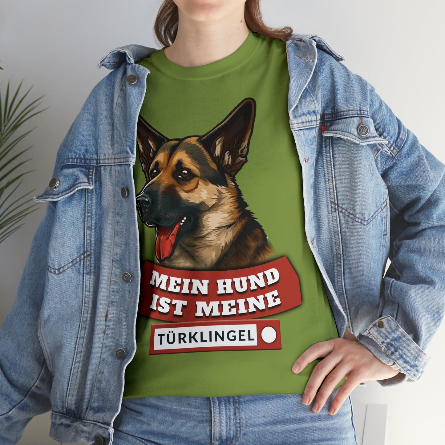 Fun-Shirt - Mein Hund ist meine Türklingel - Unisex Heavy Cotton Tee