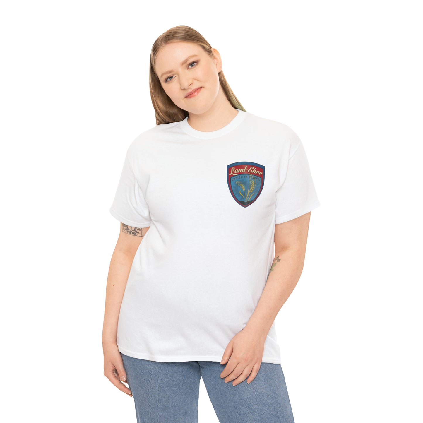 Landehre T-Shirt mit Brust Logo und Rückenmotiv