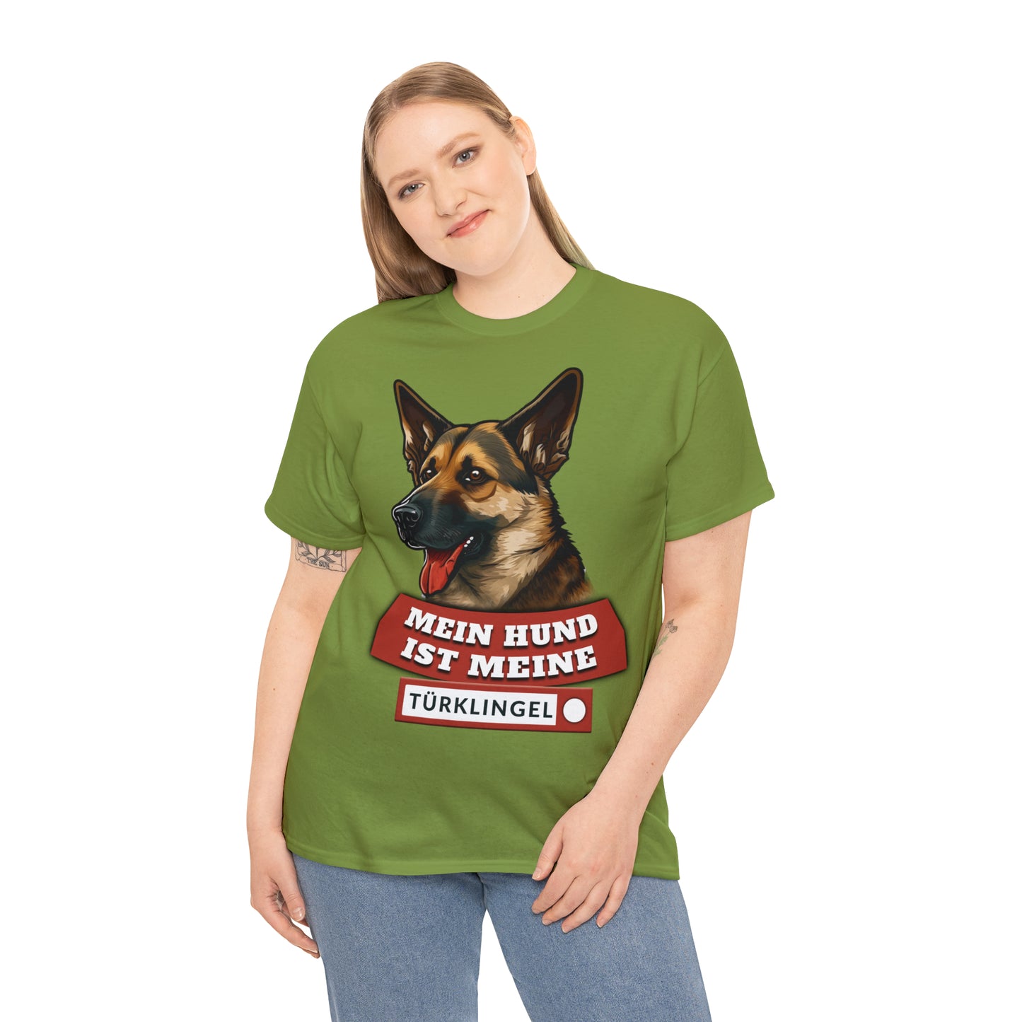 Fun-Shirt - Mein Hund ist meine Türklingel - Unisex Heavy Cotton Tee