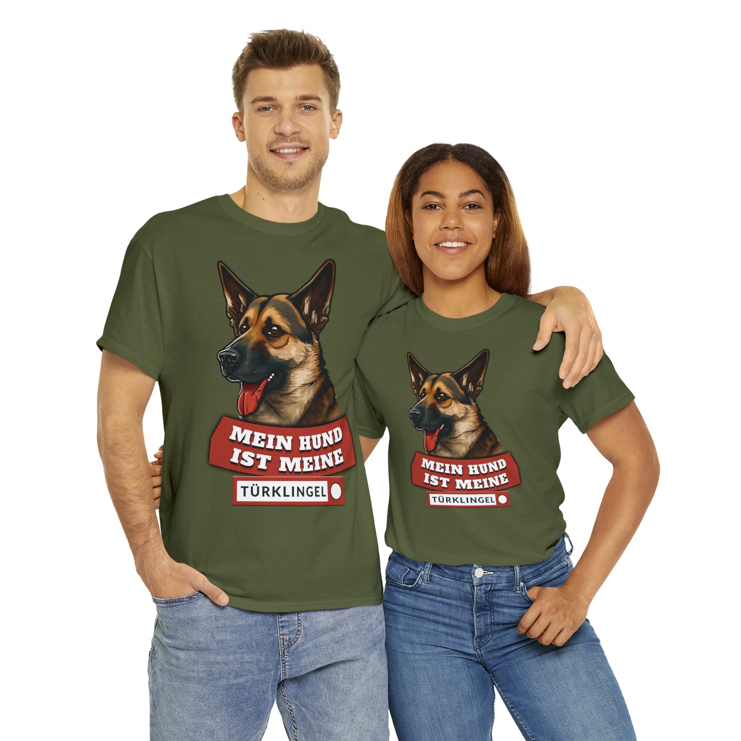 Fun-Shirt - Mein Hund ist meine Türklingel - Unisex Heavy Cotton Tee