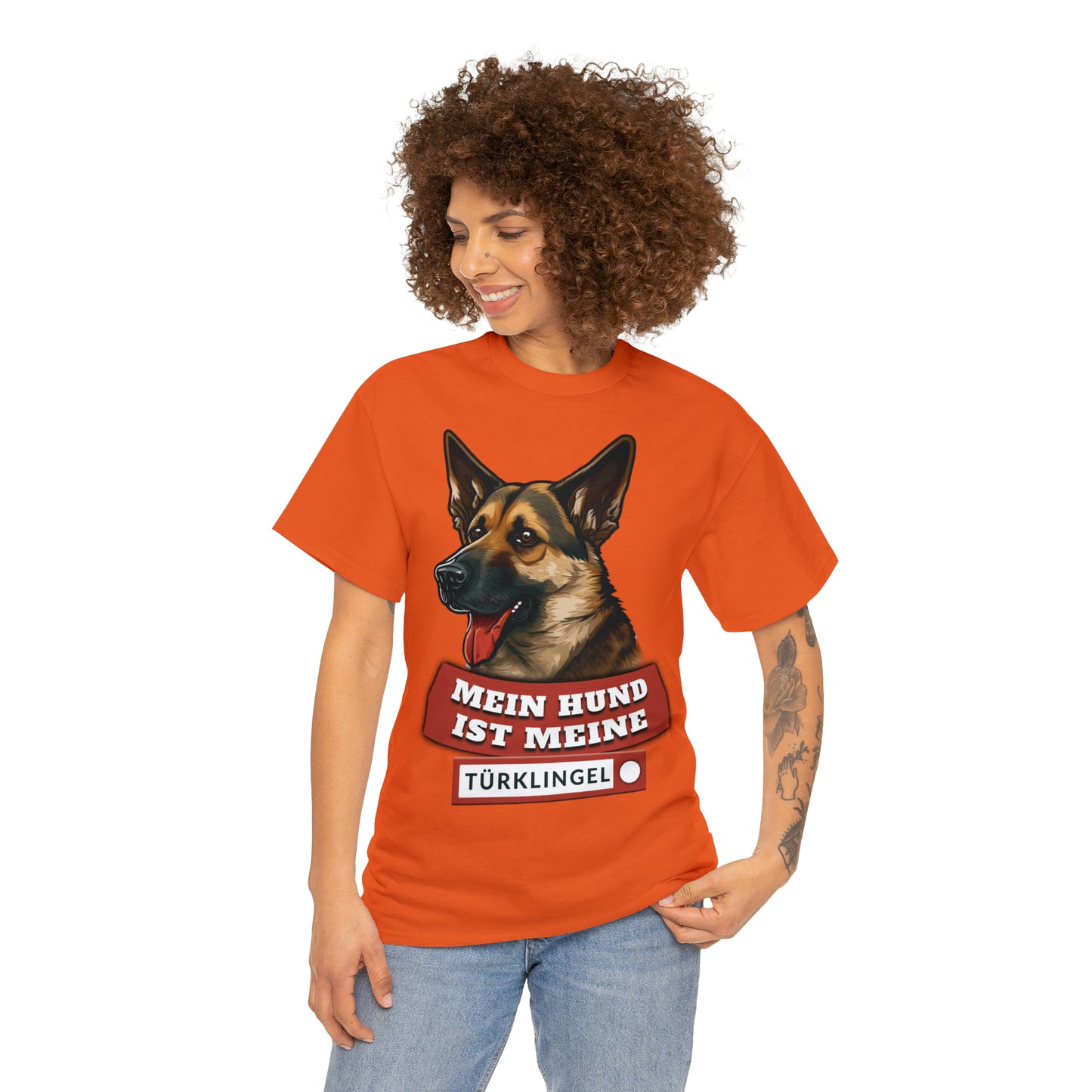 Fun-Shirt - Mein Hund ist meine Türklingel - Unisex Heavy Cotton Tee