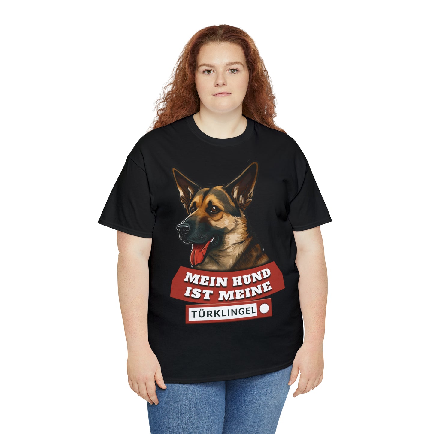 Fun-Shirt - Mein Hund ist meine Türklingel - Unisex Heavy Cotton Tee