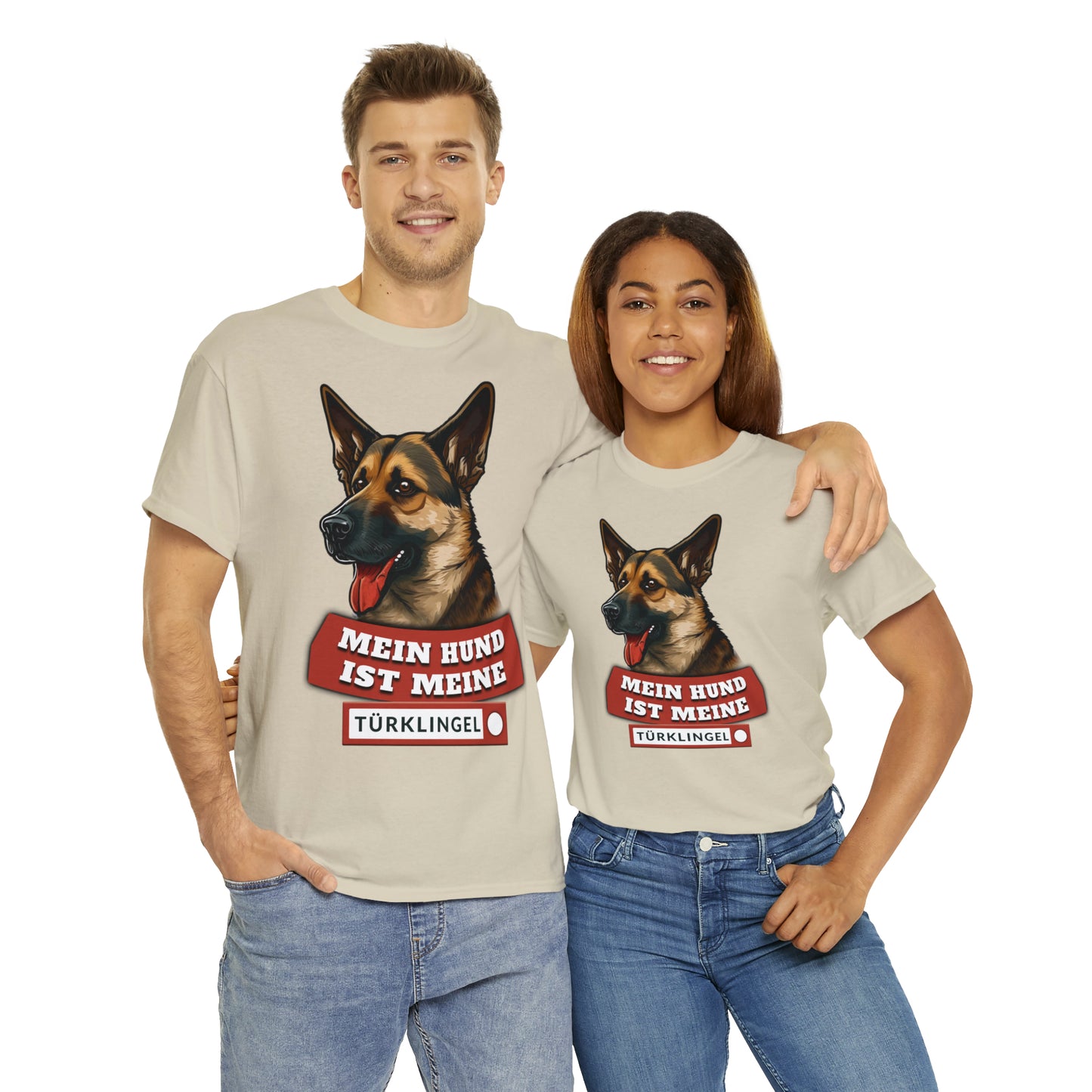 Fun-Shirt - Mein Hund ist meine Türklingel - Unisex Heavy Cotton Tee