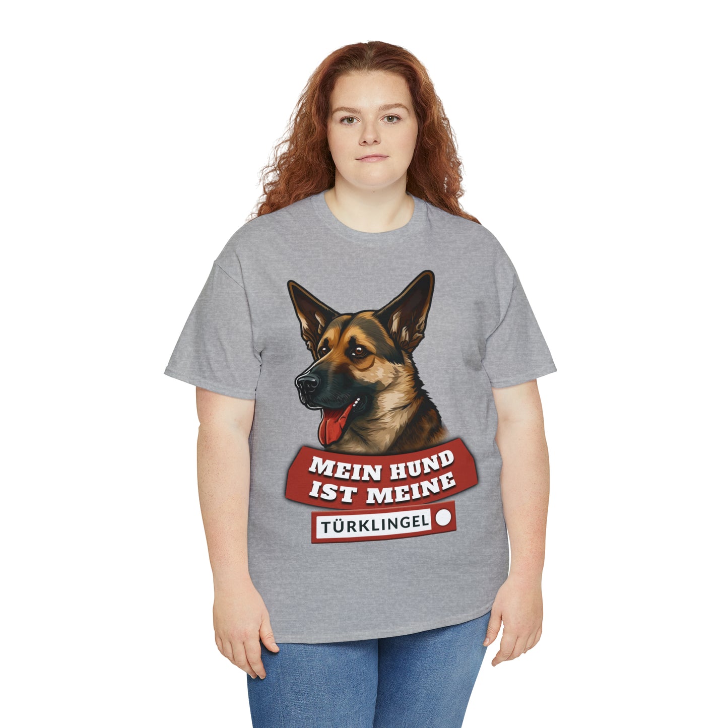 Fun-Shirt - Mein Hund ist meine Türklingel - Unisex Heavy Cotton Tee