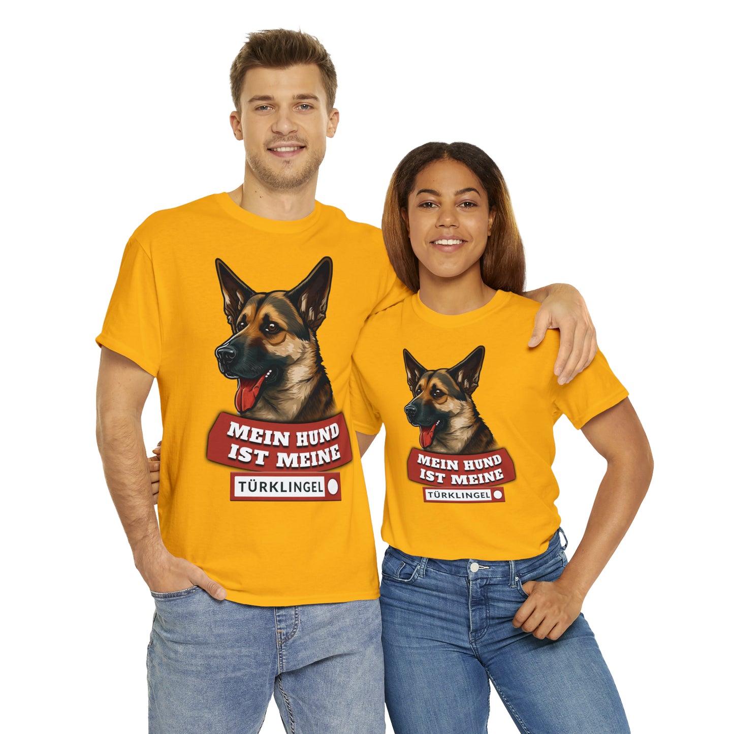 Fun-Shirt - Mein Hund ist meine Türklingel - Unisex Heavy Cotton Tee