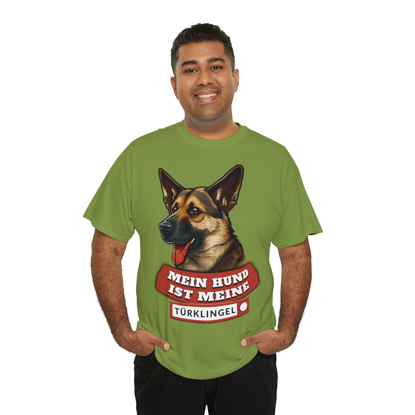 Fun-Shirt - Mein Hund ist meine Türklingel - Unisex Heavy Cotton Tee