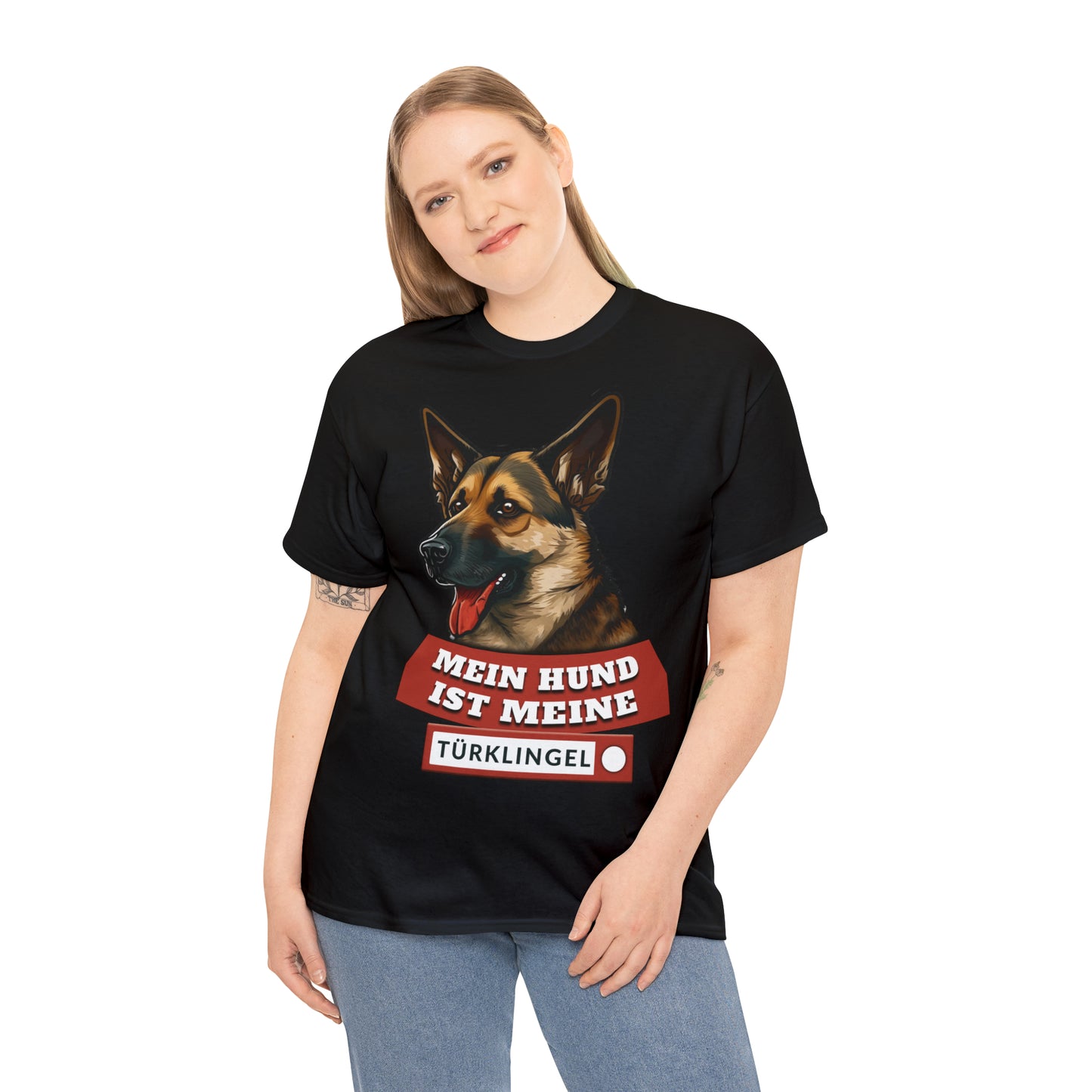 Fun-Shirt - Mein Hund ist meine Türklingel - Unisex Heavy Cotton Tee