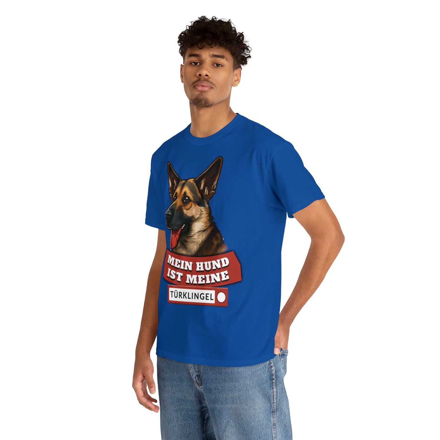 Fun-Shirt - Mein Hund ist meine Türklingel - Unisex Heavy Cotton Tee