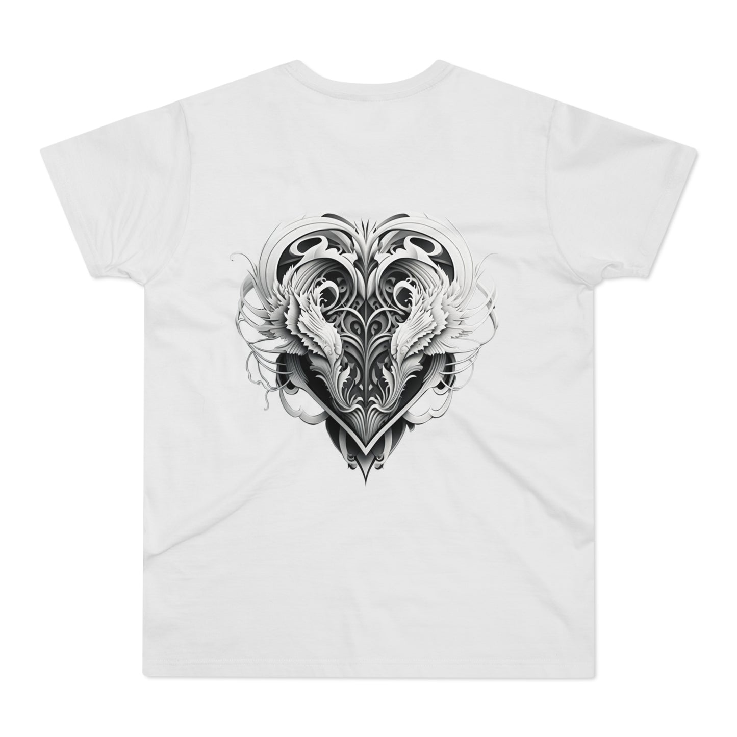 Single Jersey Men's T-shirt with a tribal heart