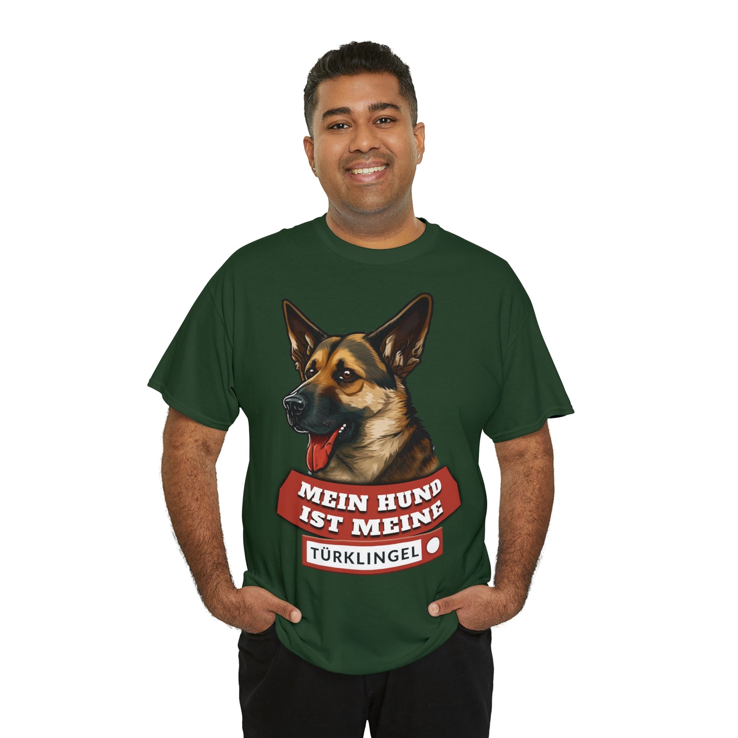 Fun-Shirt - Mein Hund ist meine Türklingel - Unisex Heavy Cotton Tee