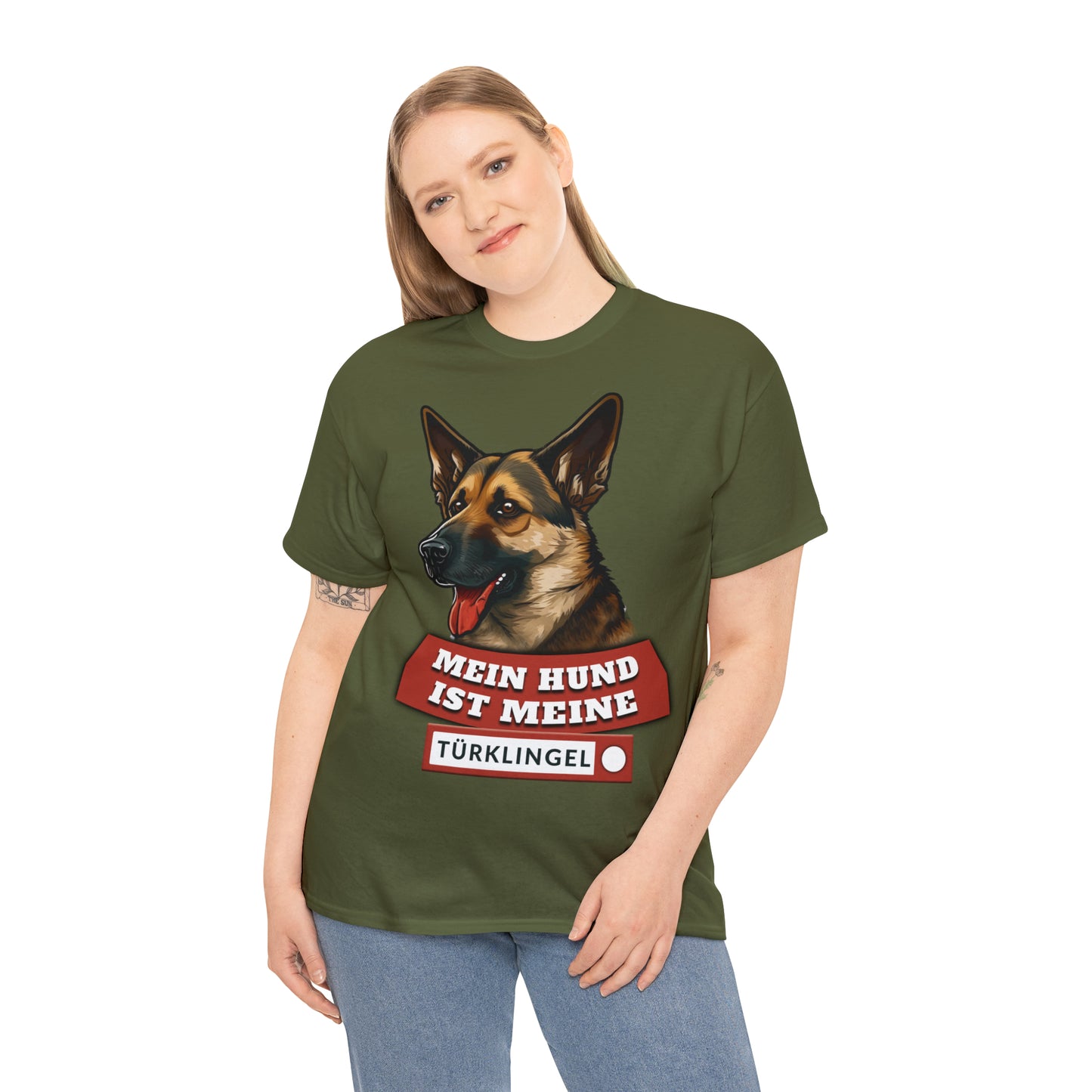 Fun-Shirt - Mein Hund ist meine Türklingel - Unisex Heavy Cotton Tee