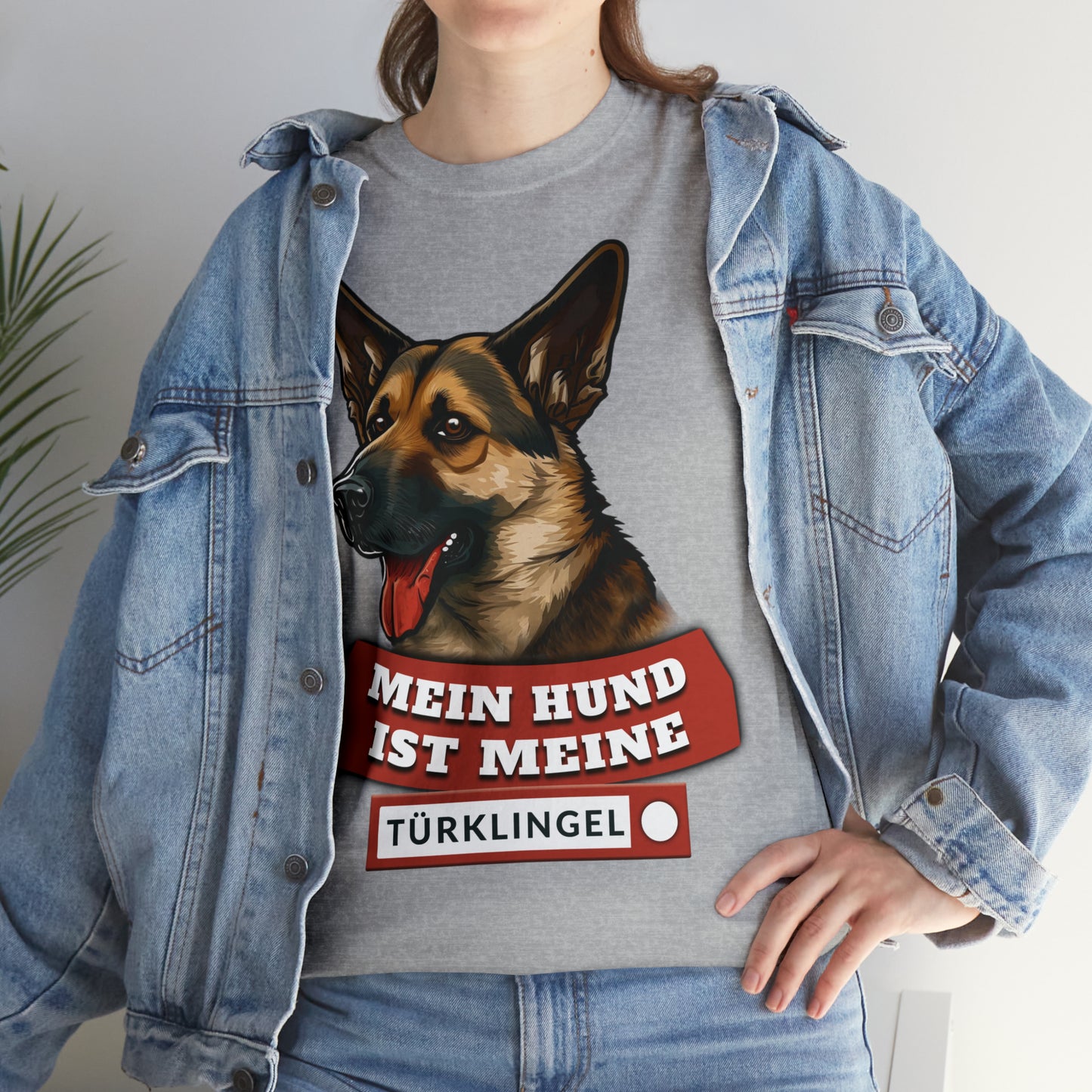 Fun-Shirt - Mein Hund ist meine Türklingel - Unisex Heavy Cotton Tee