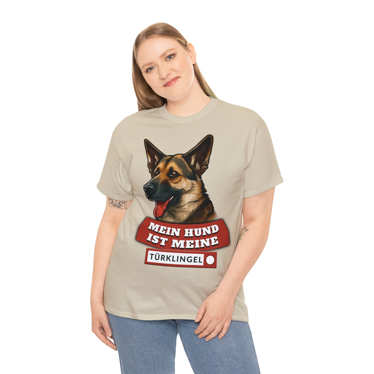 Fun-Shirt - Mein Hund ist meine Türklingel - Unisex Heavy Cotton Tee