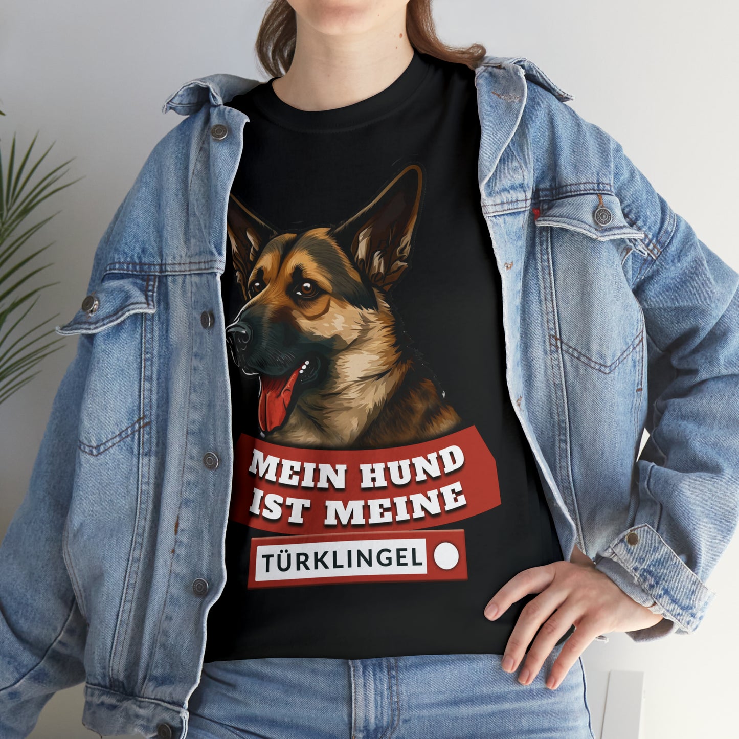 Fun-Shirt - Mein Hund ist meine Türklingel - Unisex Heavy Cotton Tee