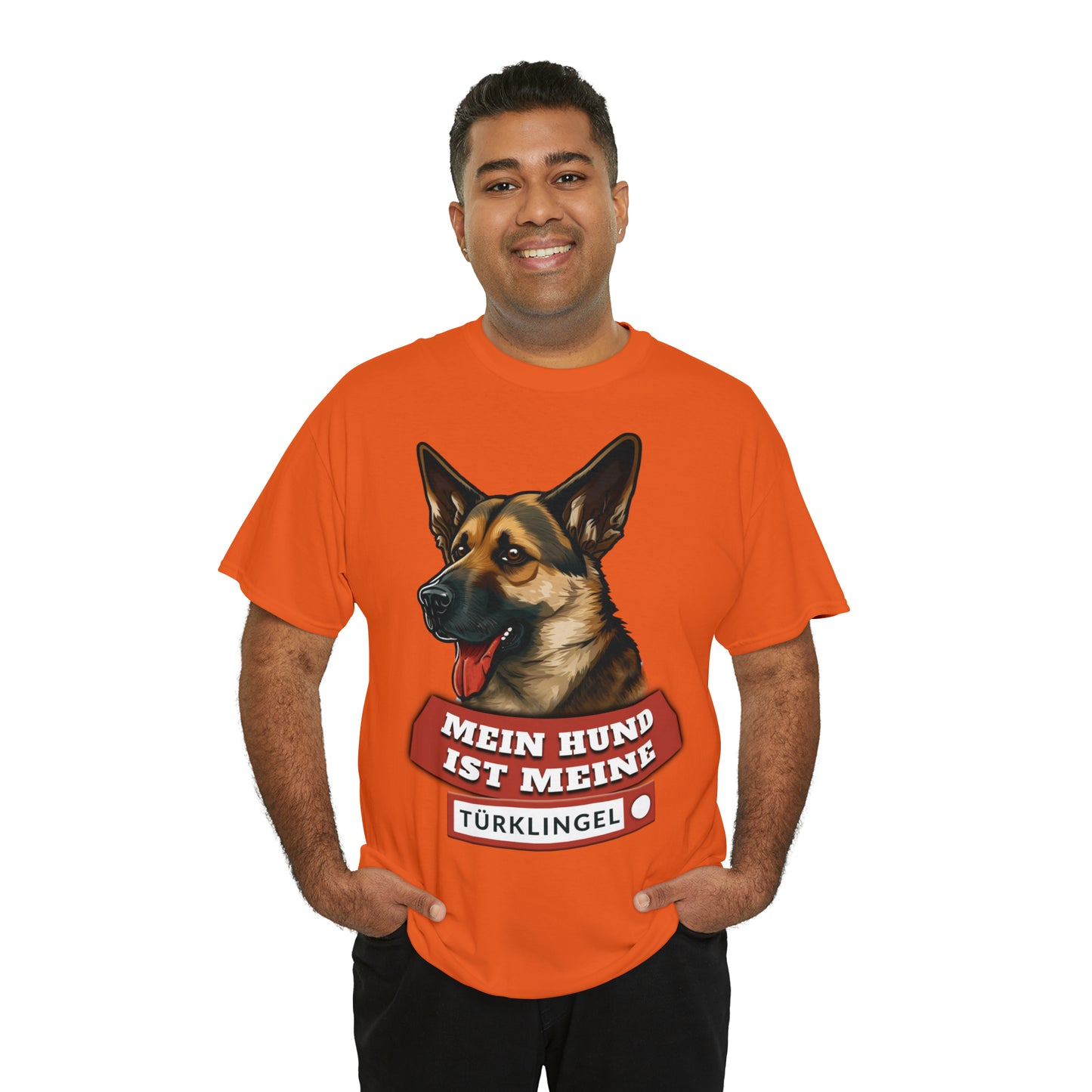 Fun-Shirt - Mein Hund ist meine Türklingel - Unisex Heavy Cotton Tee