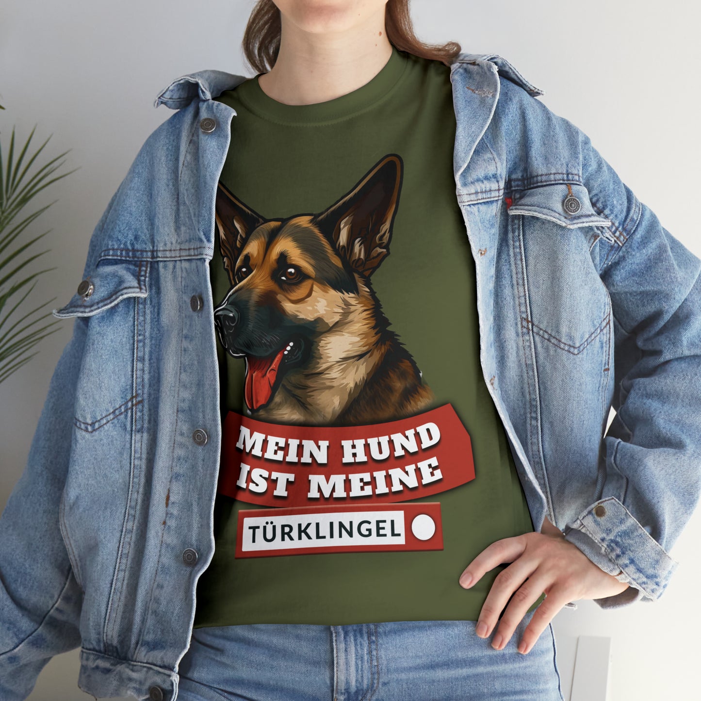 Fun-Shirt - Mein Hund ist meine Türklingel - Unisex Heavy Cotton Tee