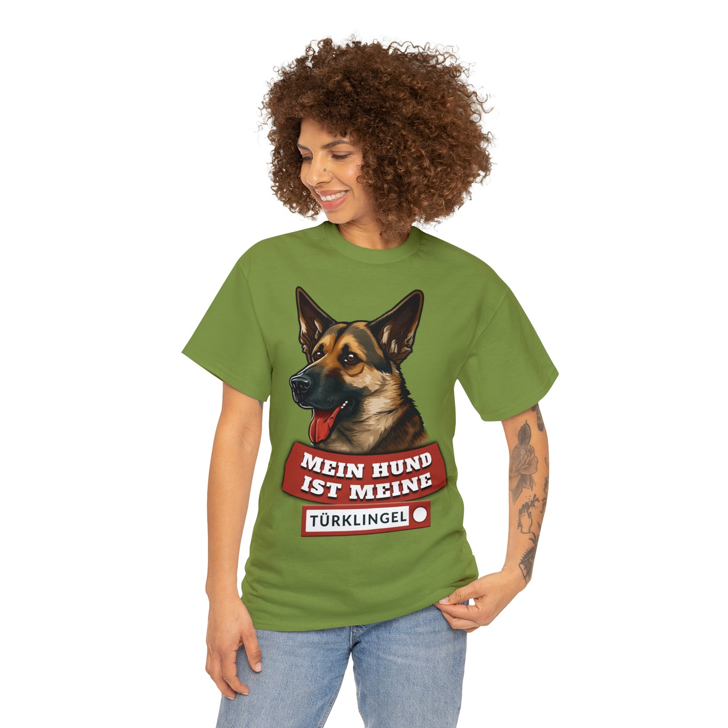 Fun-Shirt - Mein Hund ist meine Türklingel - Unisex Heavy Cotton Tee