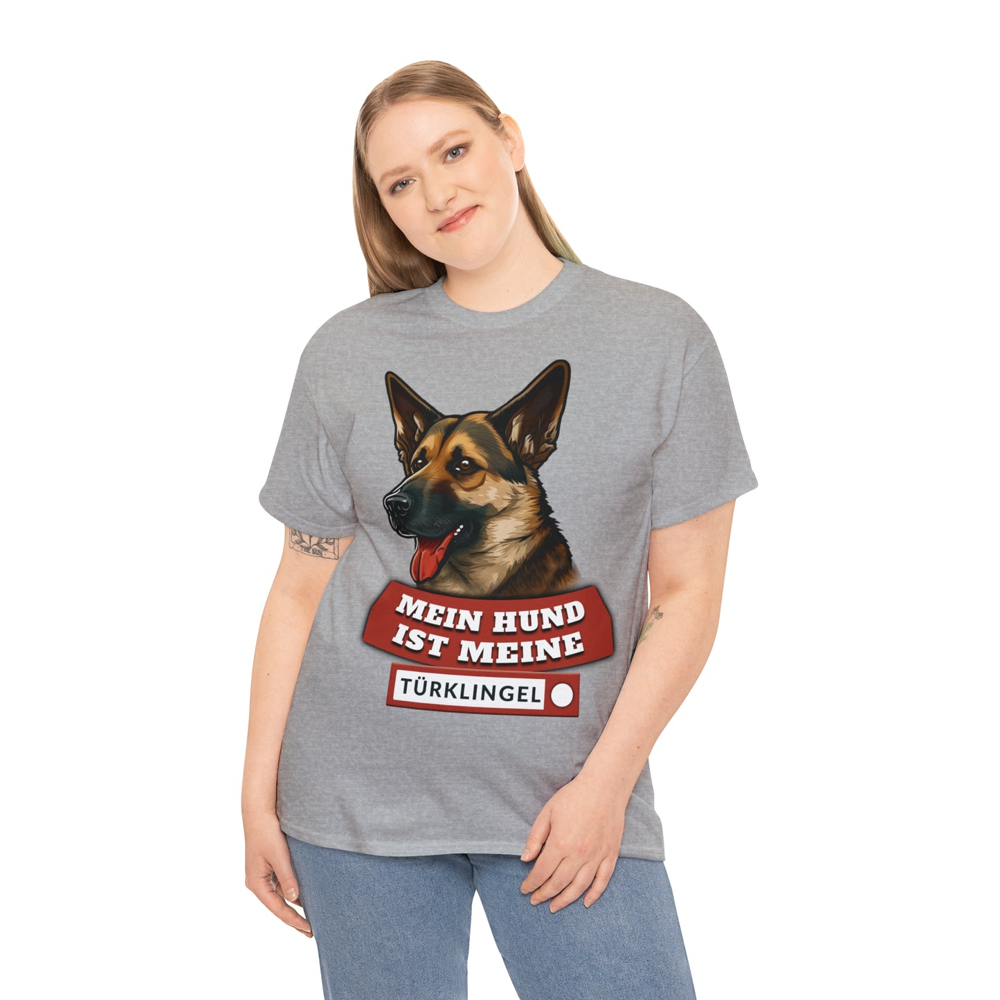 Fun-Shirt - Mein Hund ist meine Türklingel - Unisex Heavy Cotton Tee