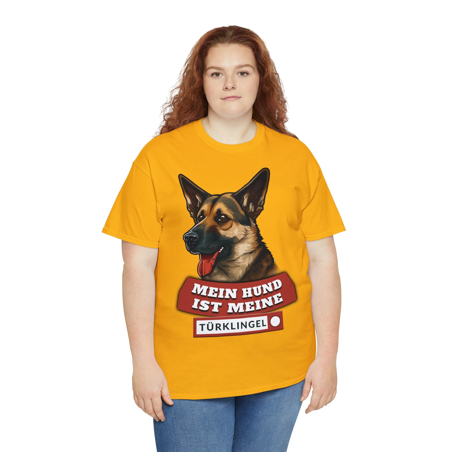 Fun-Shirt - Mein Hund ist meine Türklingel - Unisex Heavy Cotton Tee