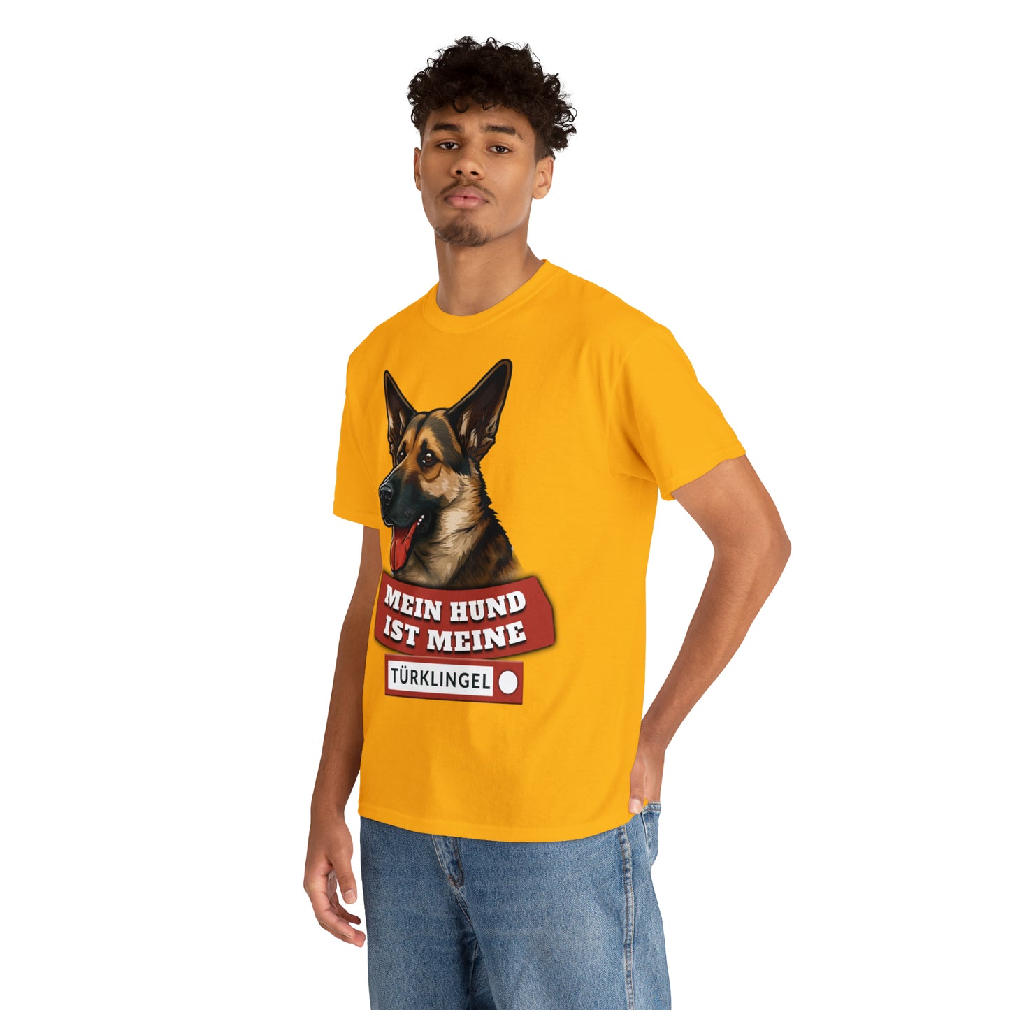 Fun-Shirt - Mein Hund ist meine Türklingel - Unisex Heavy Cotton Tee