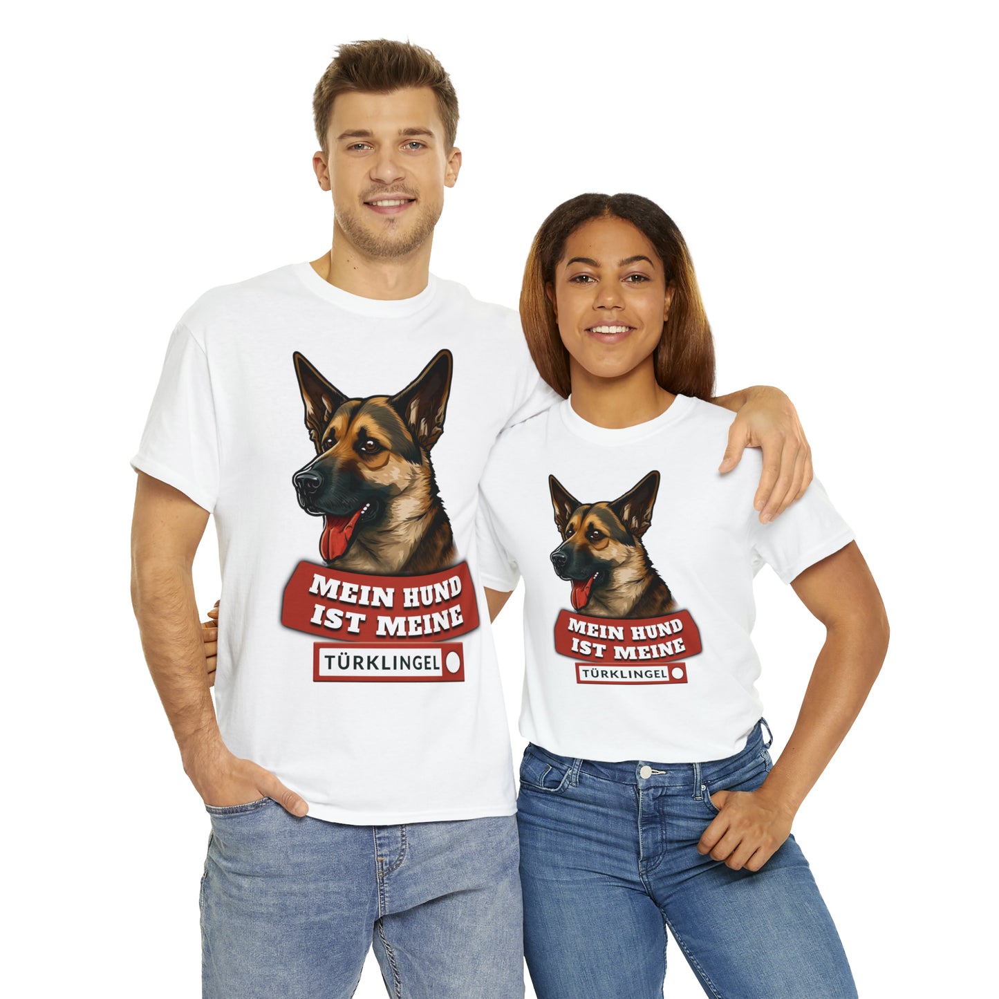 Fun-Shirt - Mein Hund ist meine Türklingel - Unisex Heavy Cotton Tee