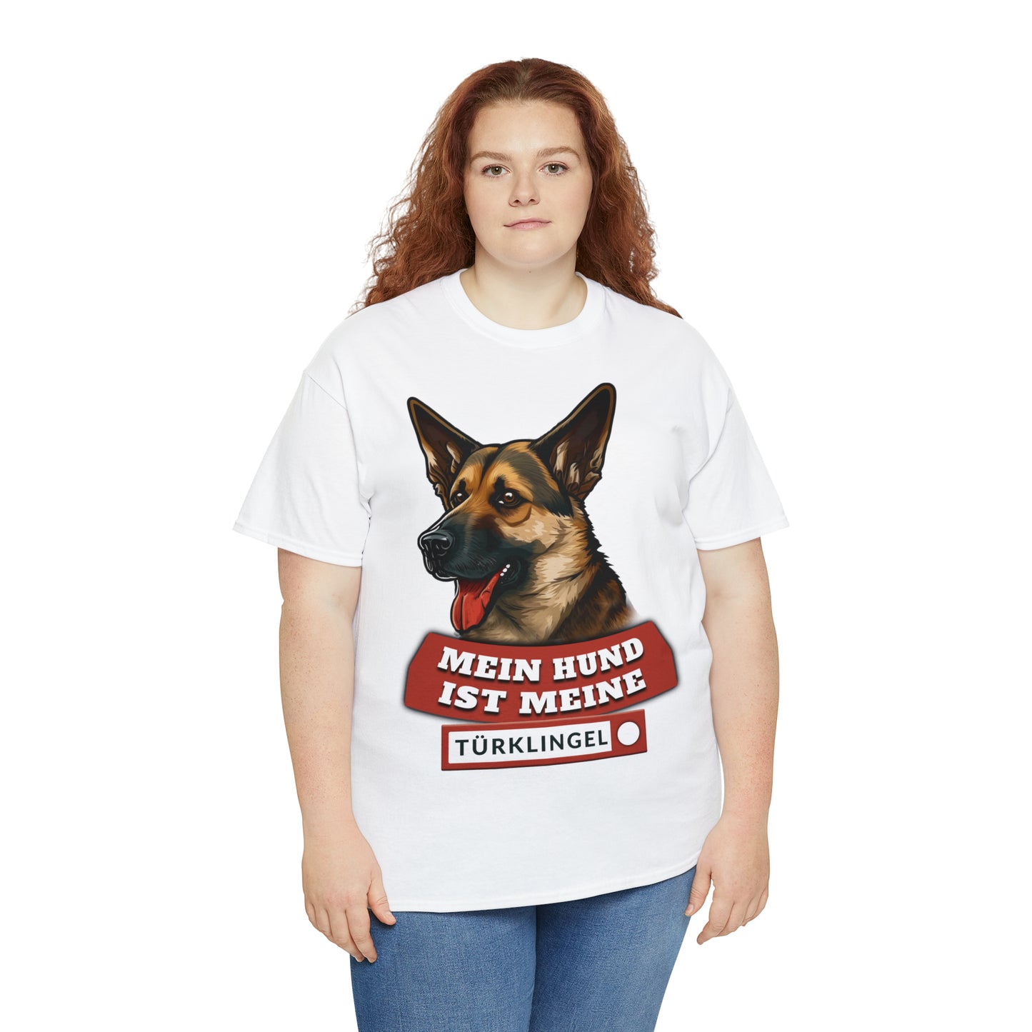 Fun-Shirt - Mein Hund ist meine Türklingel - Unisex Heavy Cotton Tee