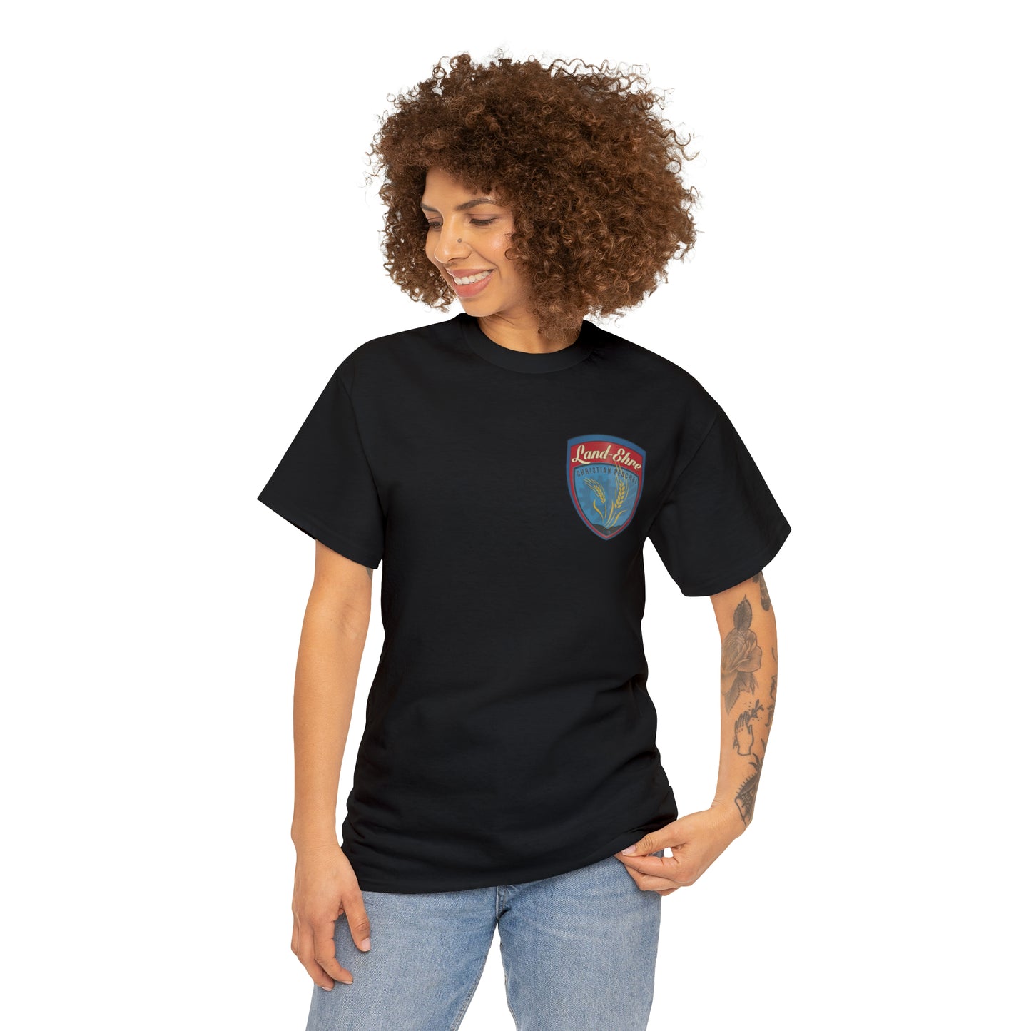 Landehre T-Shirt mit Brust Logo und Rückenmotiv