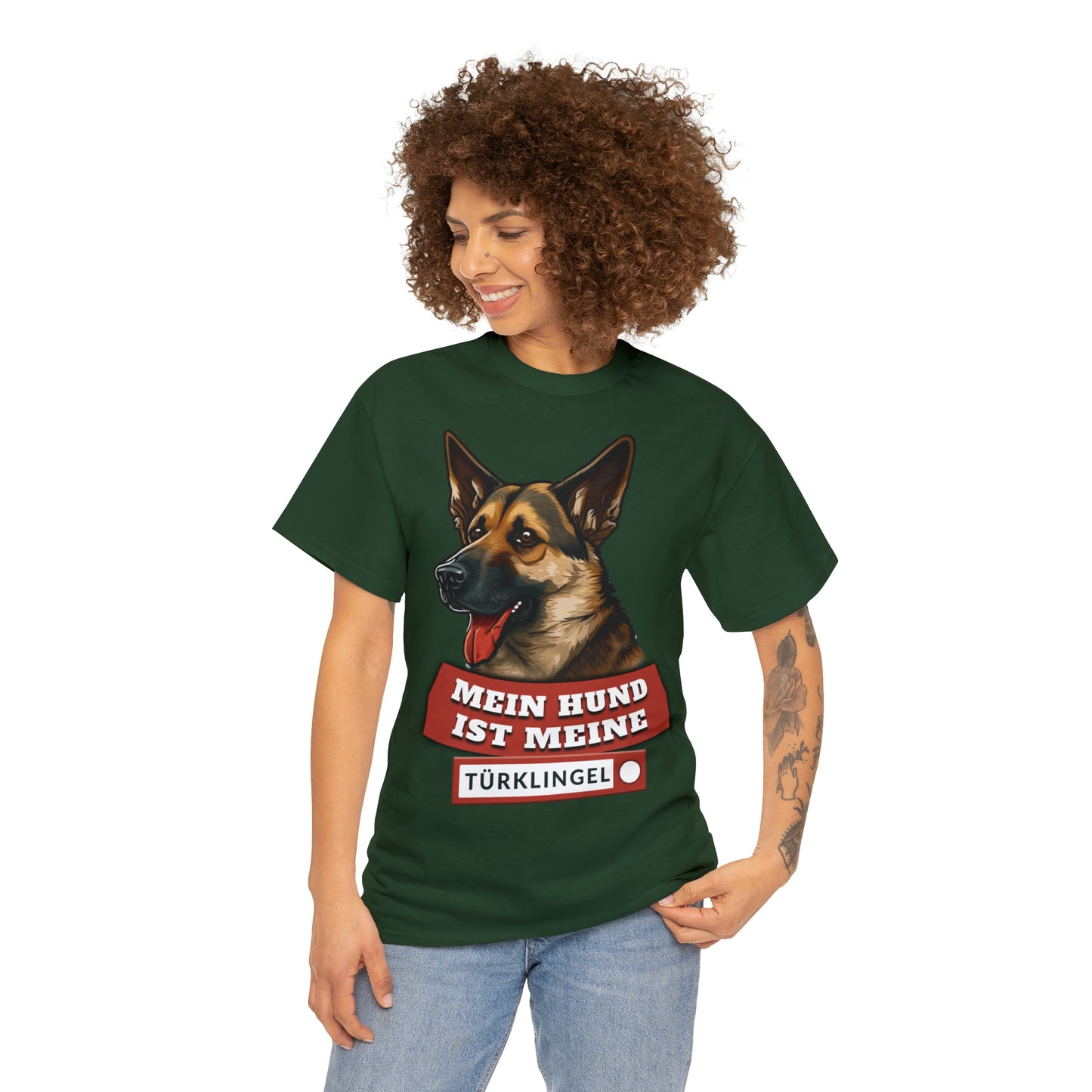 Fun-Shirt - Mein Hund ist meine Türklingel - Unisex Heavy Cotton Tee