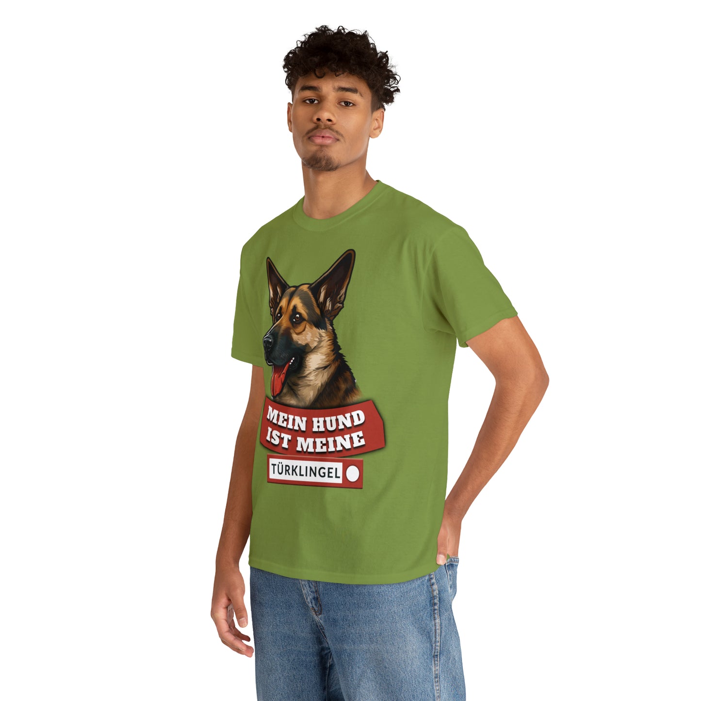 Fun-Shirt - Mein Hund ist meine Türklingel - Unisex Heavy Cotton Tee