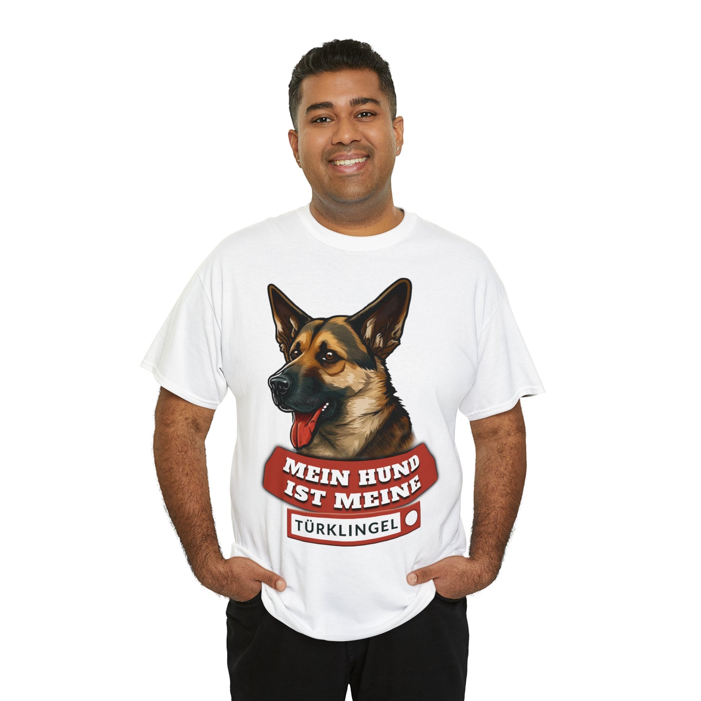 Fun-Shirt - Mein Hund ist meine Türklingel - Unisex Heavy Cotton Tee