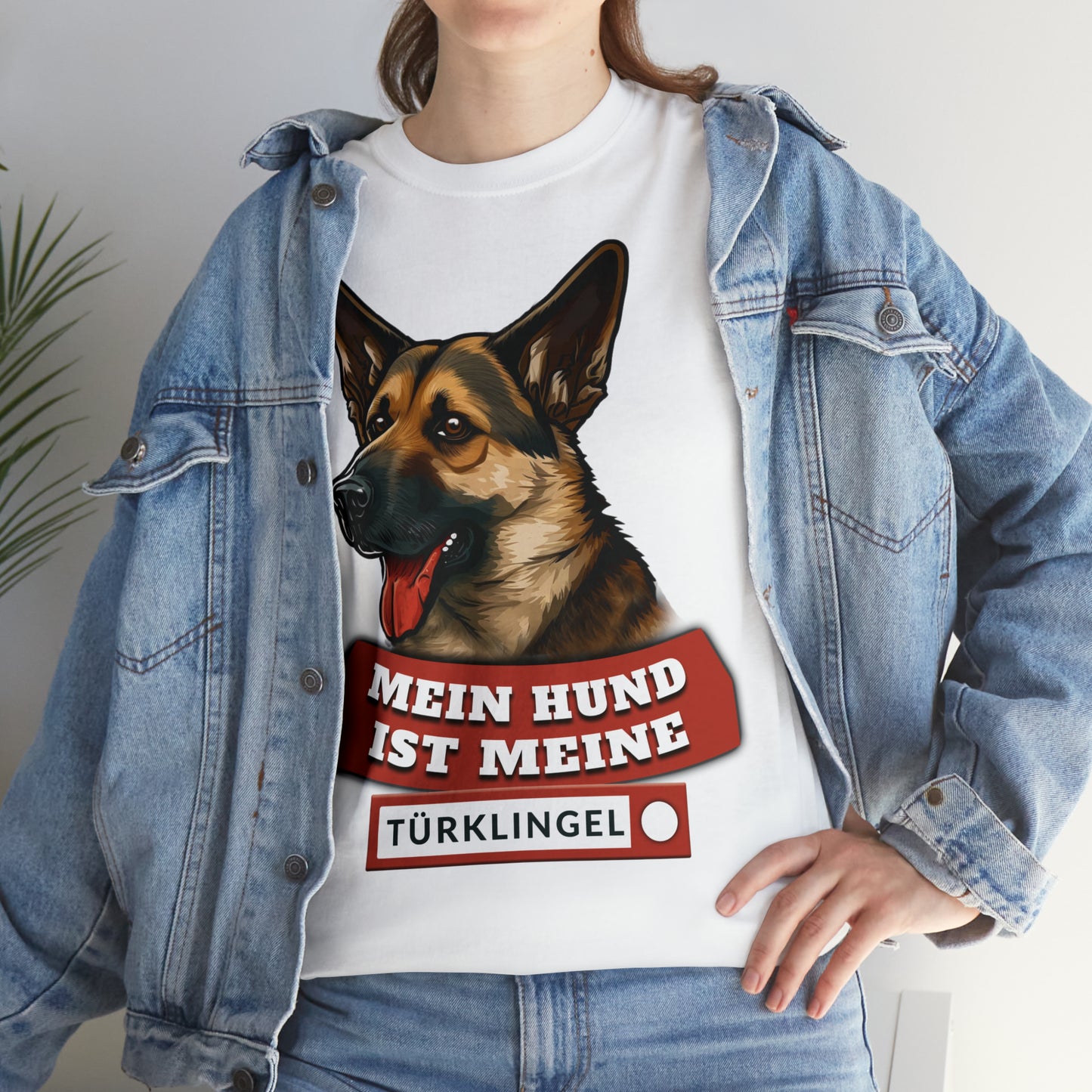 Fun-Shirt - Mein Hund ist meine Türklingel - Unisex Heavy Cotton Tee