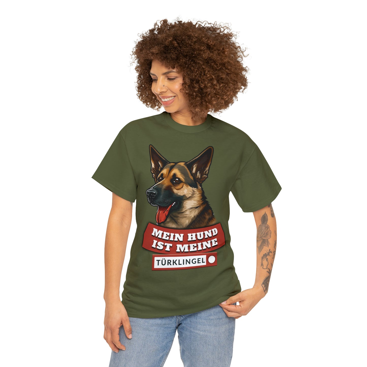 Fun-Shirt - Mein Hund ist meine Türklingel - Unisex Heavy Cotton Tee