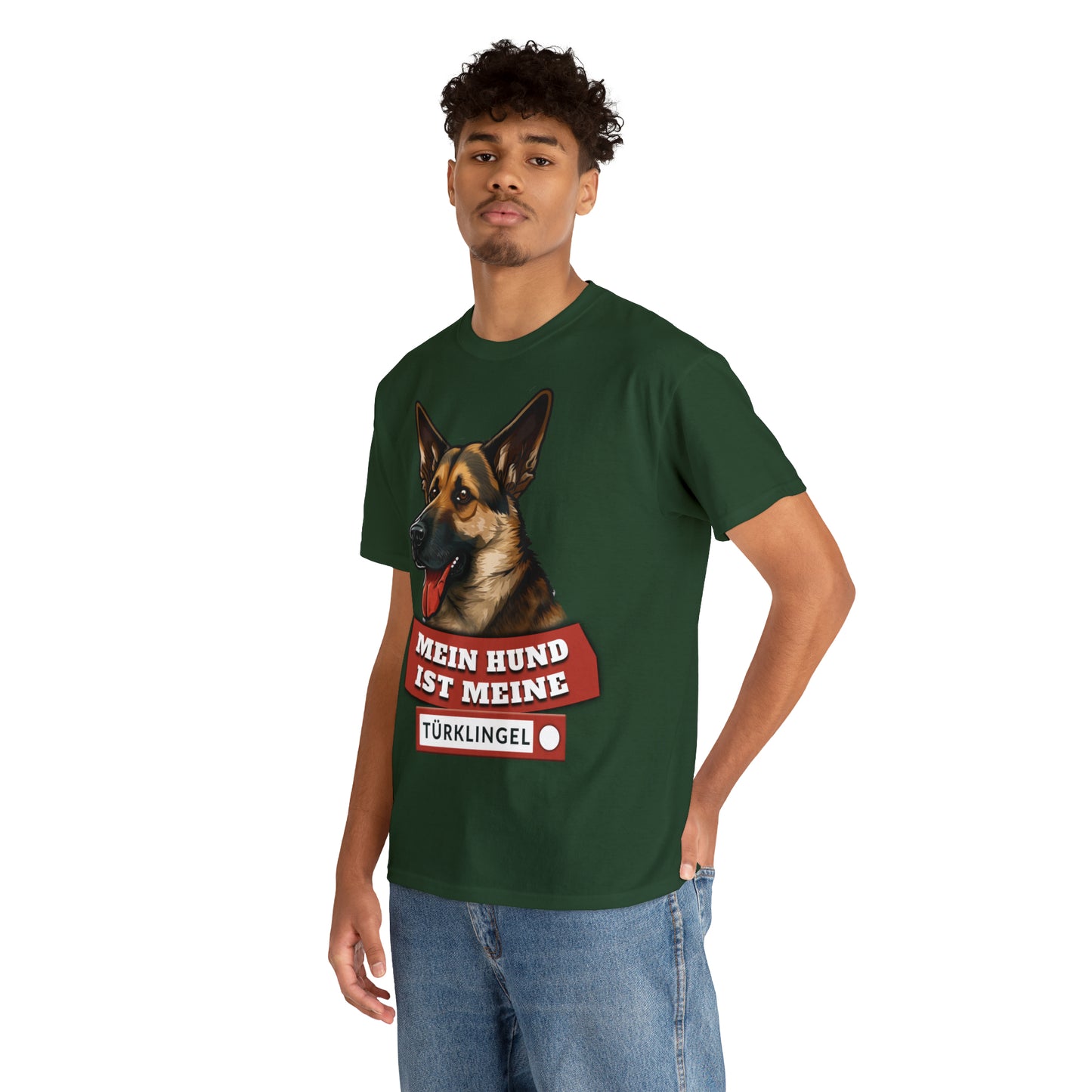 Fun-Shirt - Mein Hund ist meine Türklingel - Unisex Heavy Cotton Tee