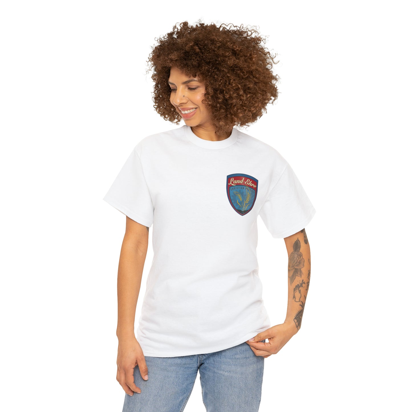 Landehre T-Shirt mit Brust Logo und Rückenmotiv