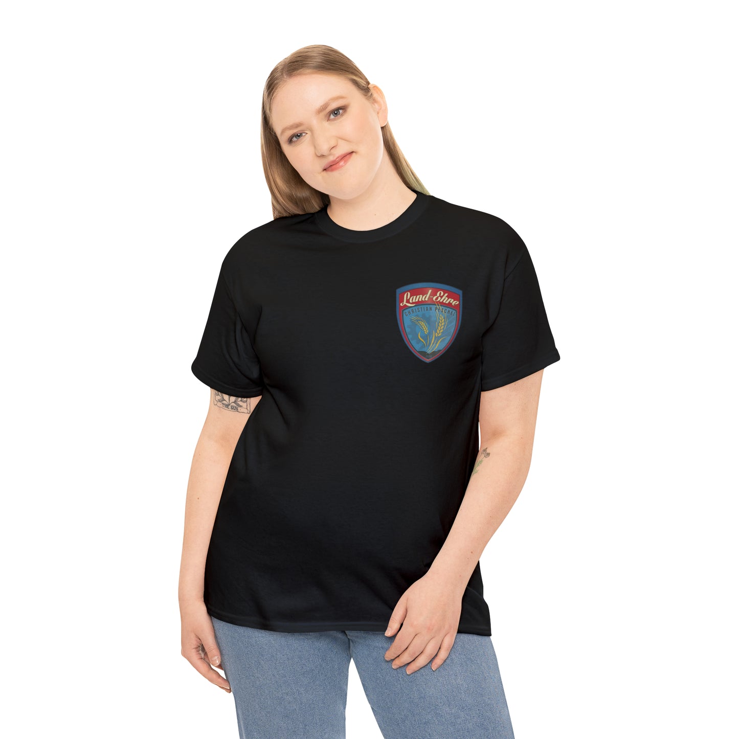 Landehre T-Shirt mit Brust Logo und Rückenmotiv