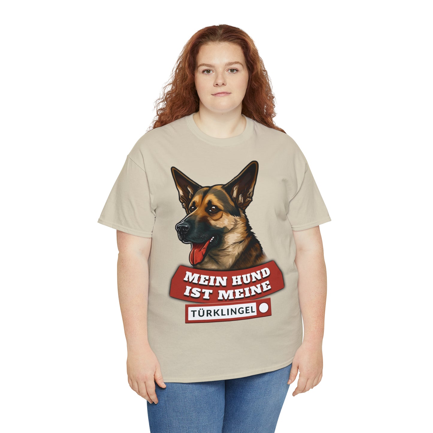 Fun-Shirt - Mein Hund ist meine Türklingel - Unisex Heavy Cotton Tee