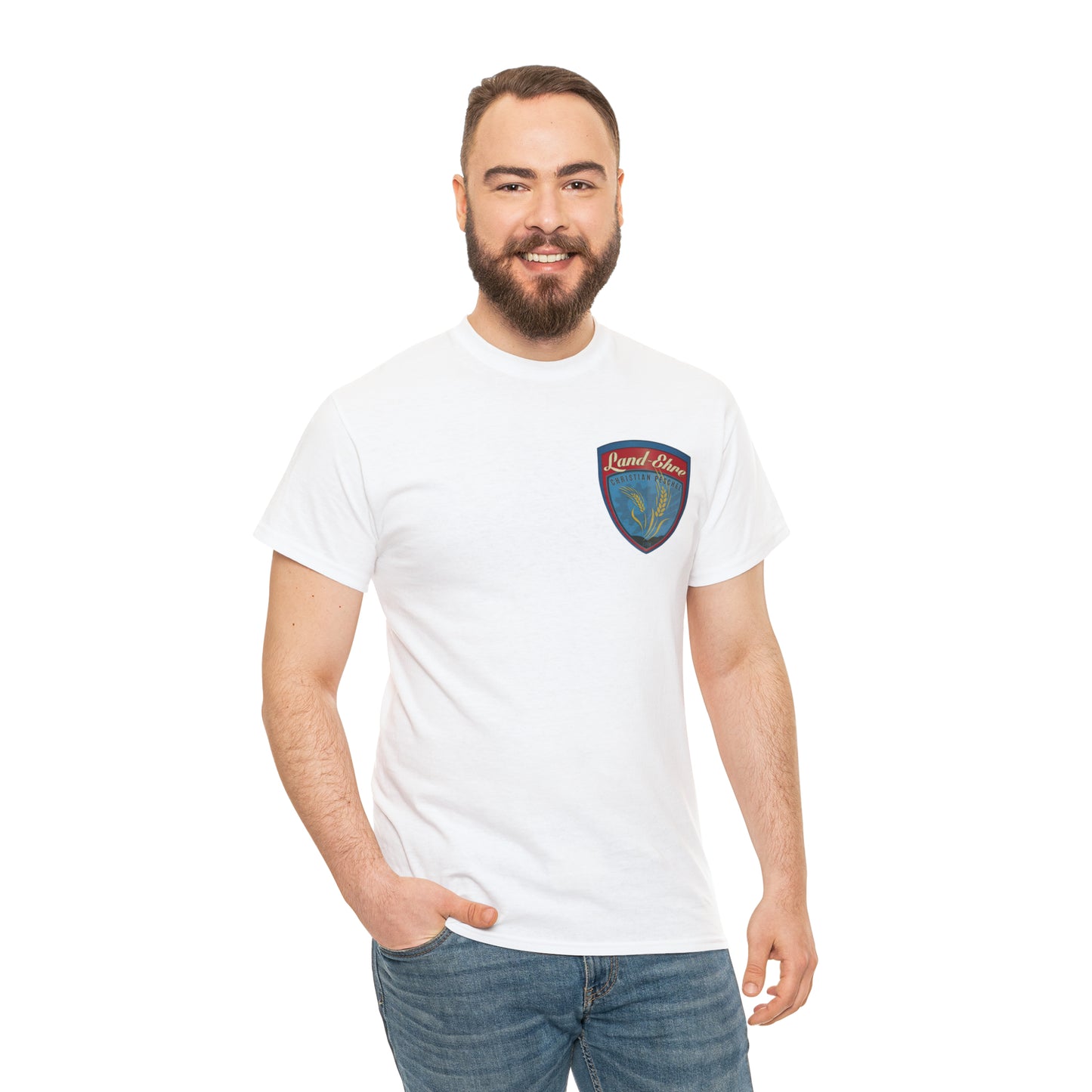 Landehre T-Shirt mit Brust Logo und Rückenmotiv