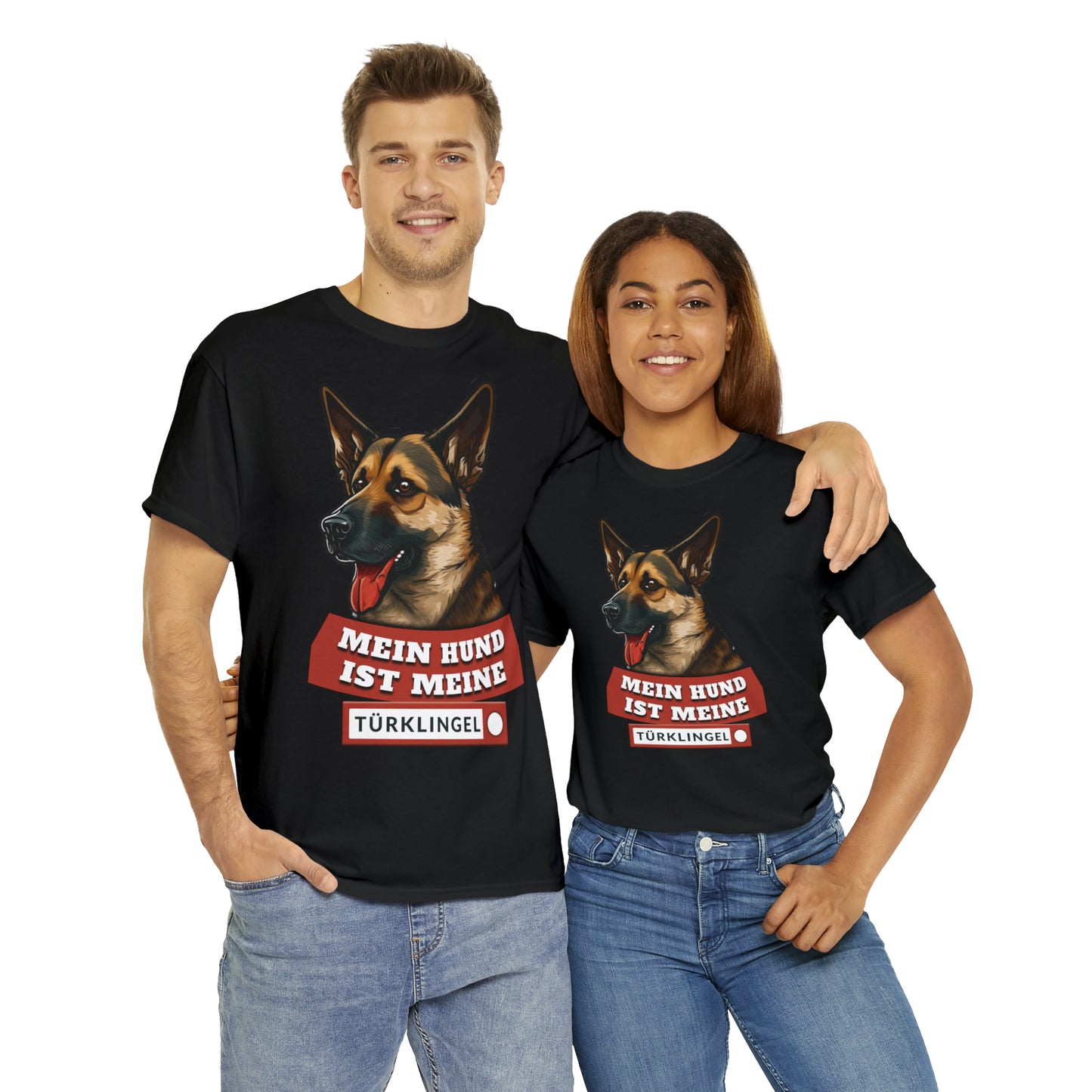 Fun-Shirt - Mein Hund ist meine Türklingel - Unisex Heavy Cotton Tee