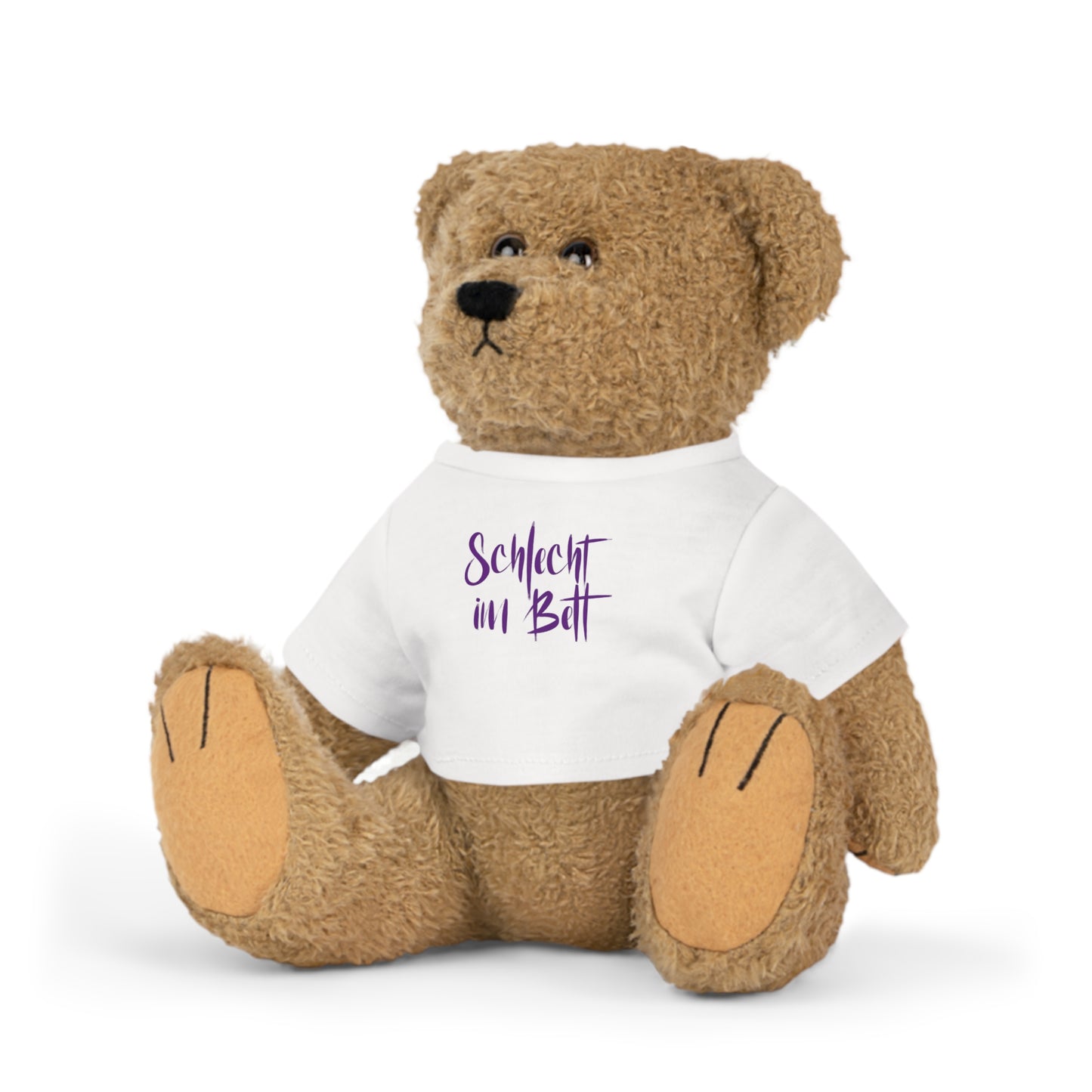 Plush Toy with T-Shirt "Schlecht im Bett"