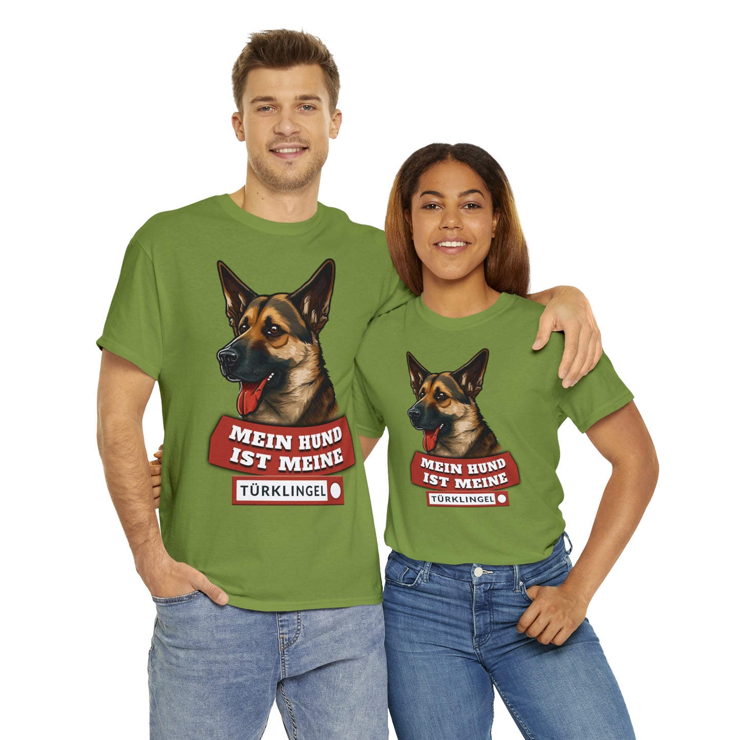 Fun-Shirt - Mein Hund ist meine Türklingel - Unisex Heavy Cotton Tee