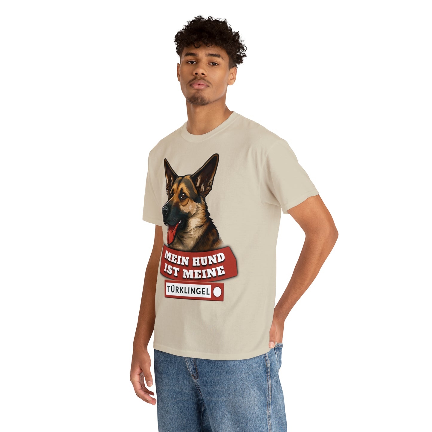 Fun-Shirt - Mein Hund ist meine Türklingel - Unisex Heavy Cotton Tee