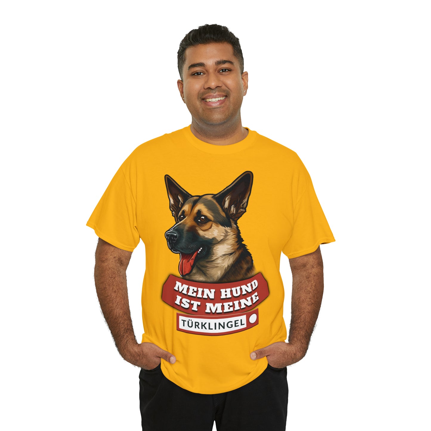 Fun-Shirt - Mein Hund ist meine Türklingel - Unisex Heavy Cotton Tee