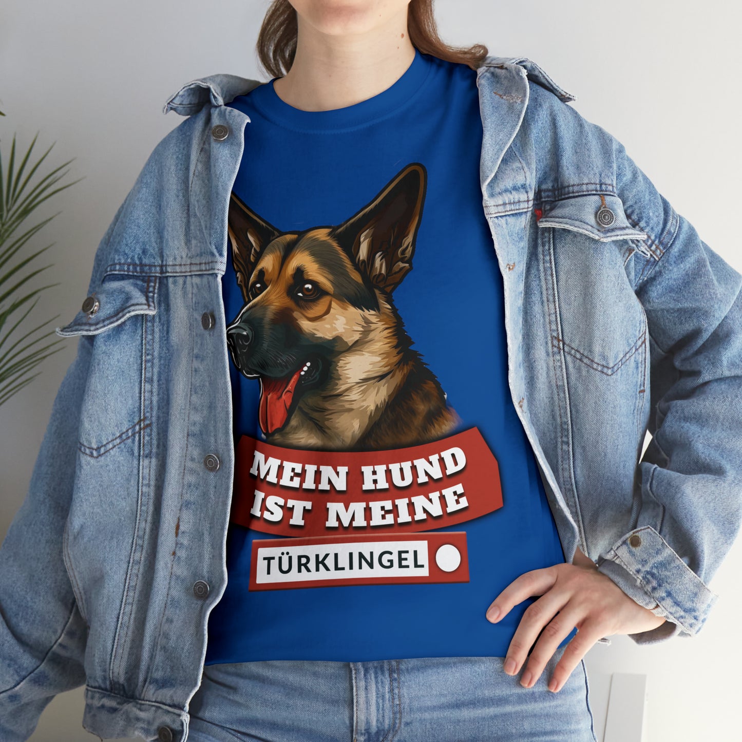 Fun-Shirt - Mein Hund ist meine Türklingel - Unisex Heavy Cotton Tee