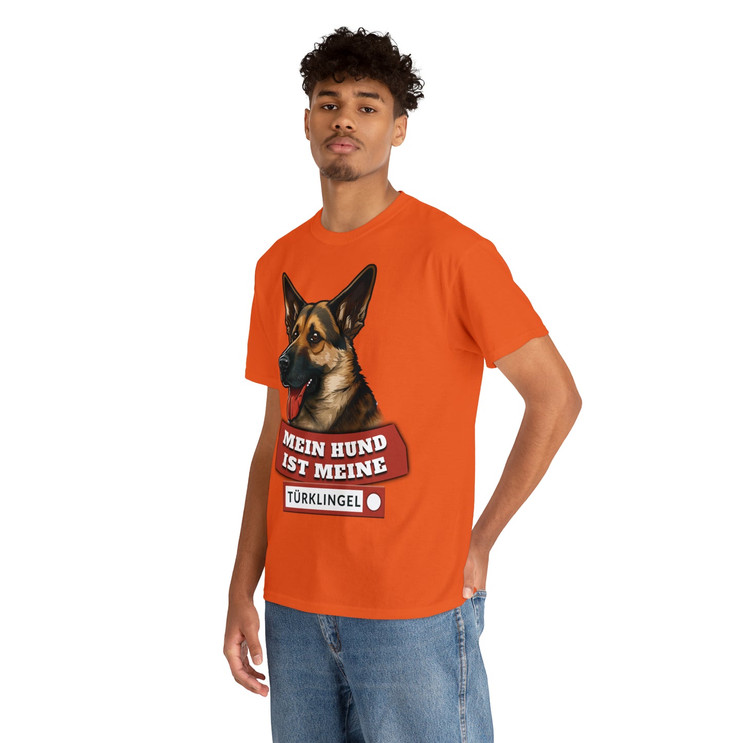 Fun-Shirt - Mein Hund ist meine Türklingel - Unisex Heavy Cotton Tee