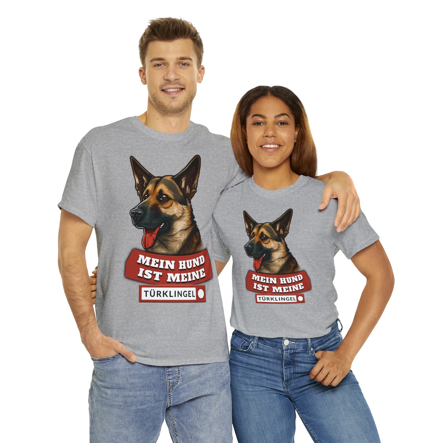 Fun-Shirt - Mein Hund ist meine Türklingel - Unisex Heavy Cotton Tee