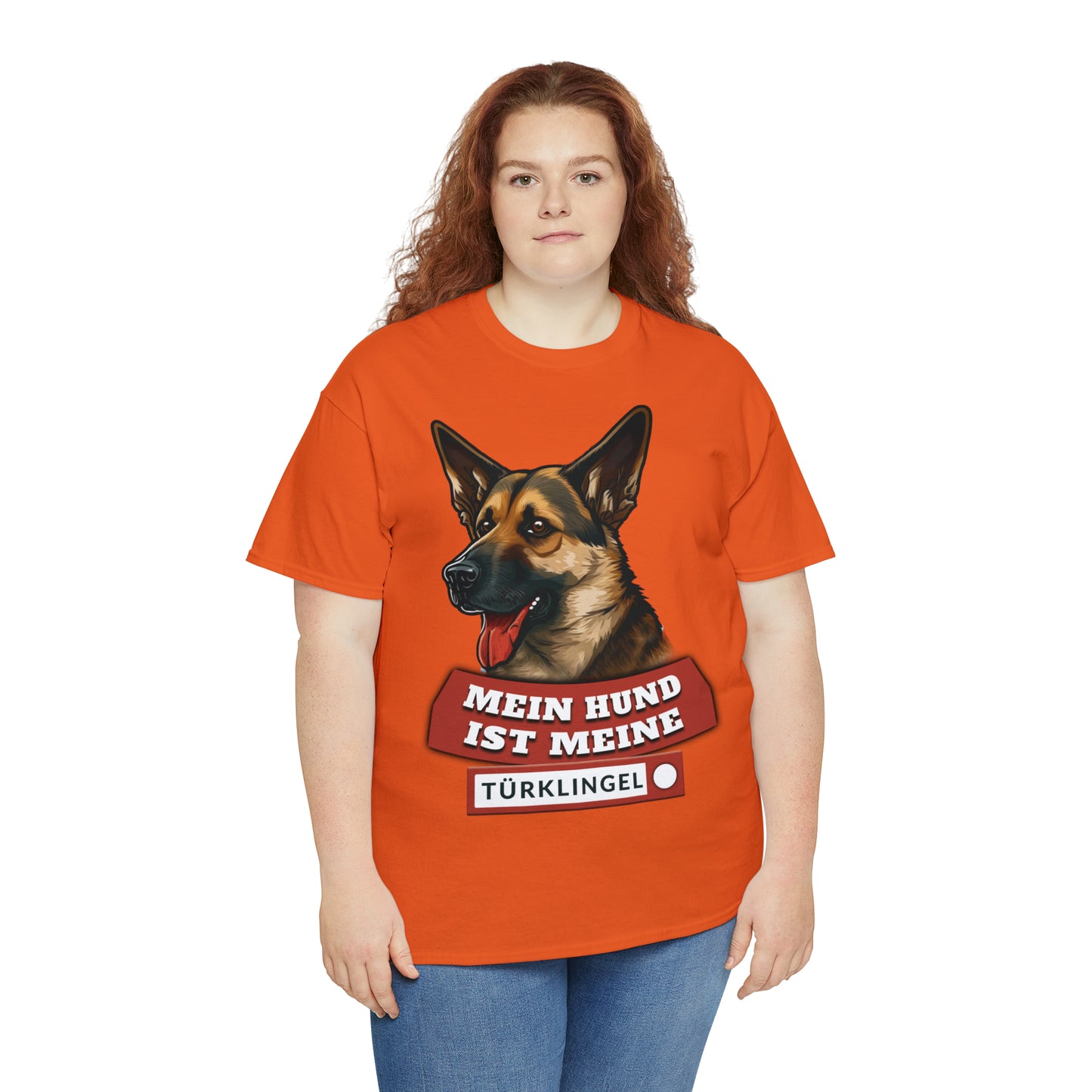 Fun-Shirt - Mein Hund ist meine Türklingel - Unisex Heavy Cotton Tee