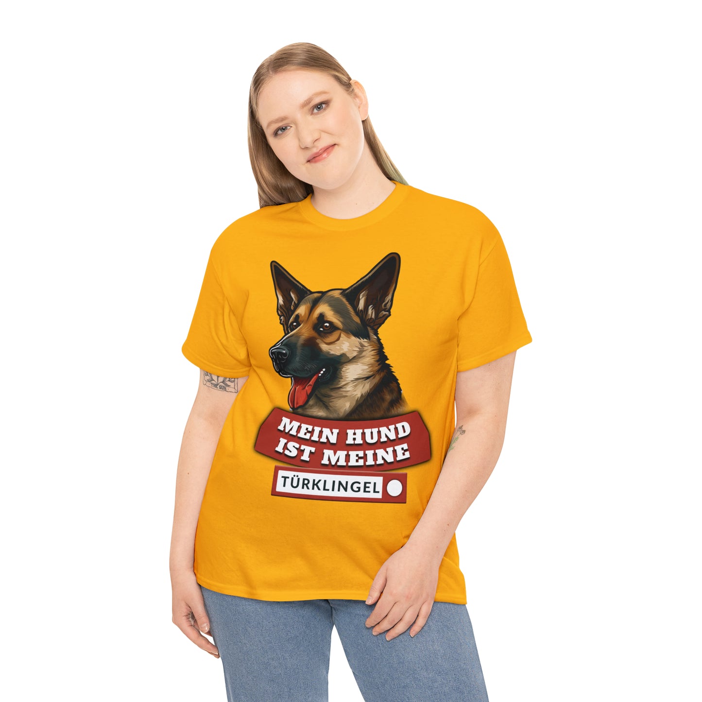 Fun-Shirt - Mein Hund ist meine Türklingel - Unisex Heavy Cotton Tee