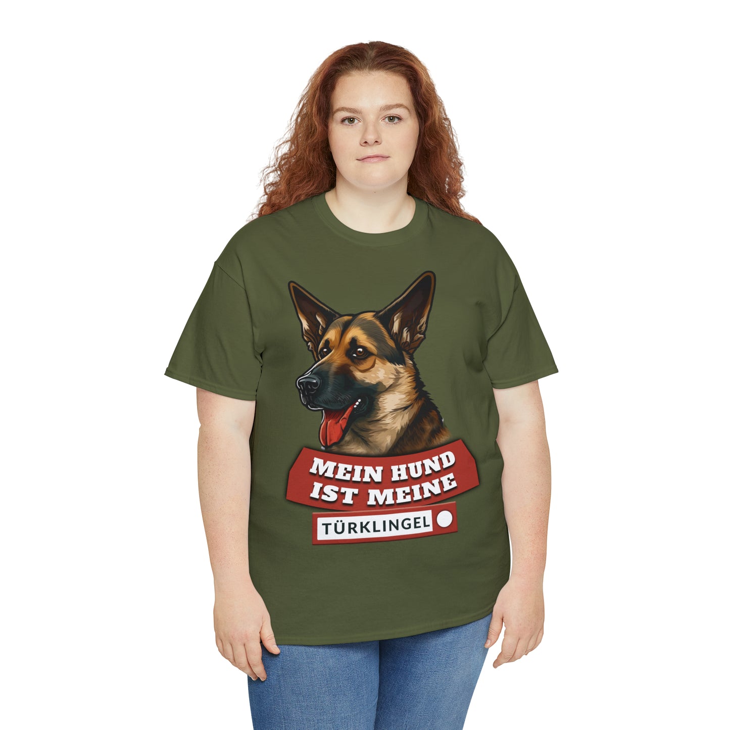 Fun-Shirt - Mein Hund ist meine Türklingel - Unisex Heavy Cotton Tee