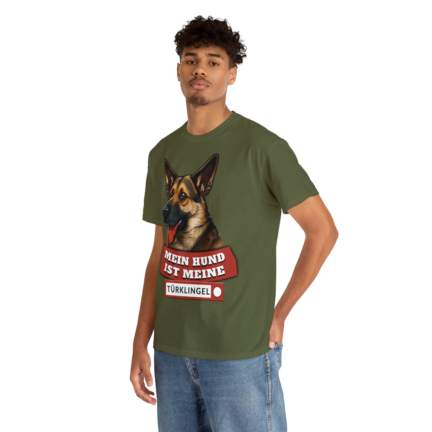 Fun-Shirt - Mein Hund ist meine Türklingel - Unisex Heavy Cotton Tee